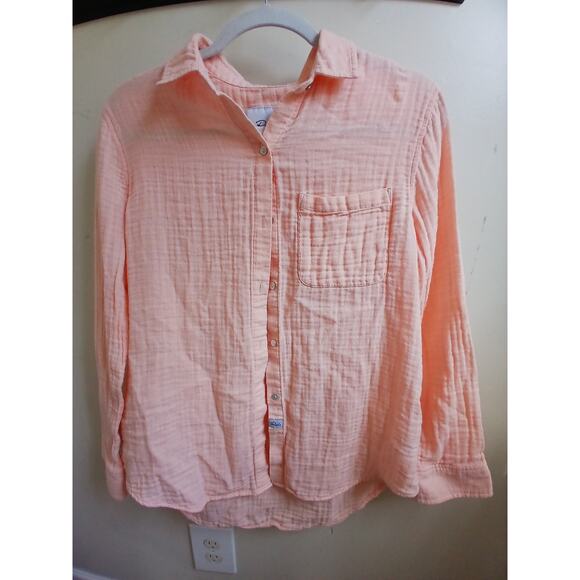 Rails Ellis button up organic cotton gauze flamingo small - Picture 2 of 11